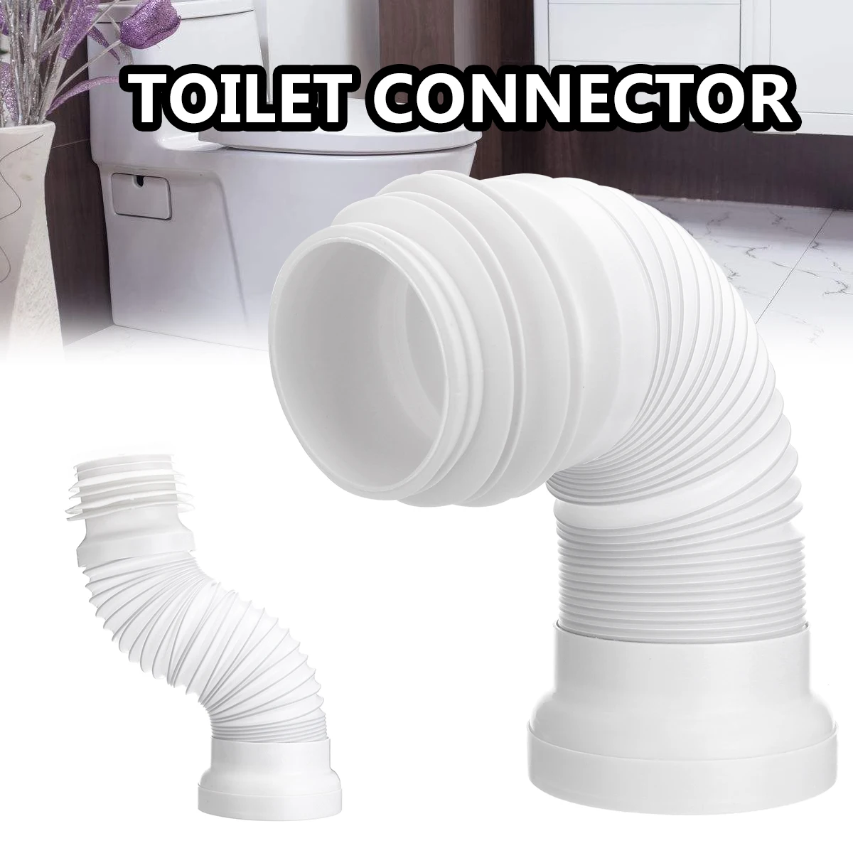 White Retractable Toilet Bowl Displacement Shifter Sewer Sewage