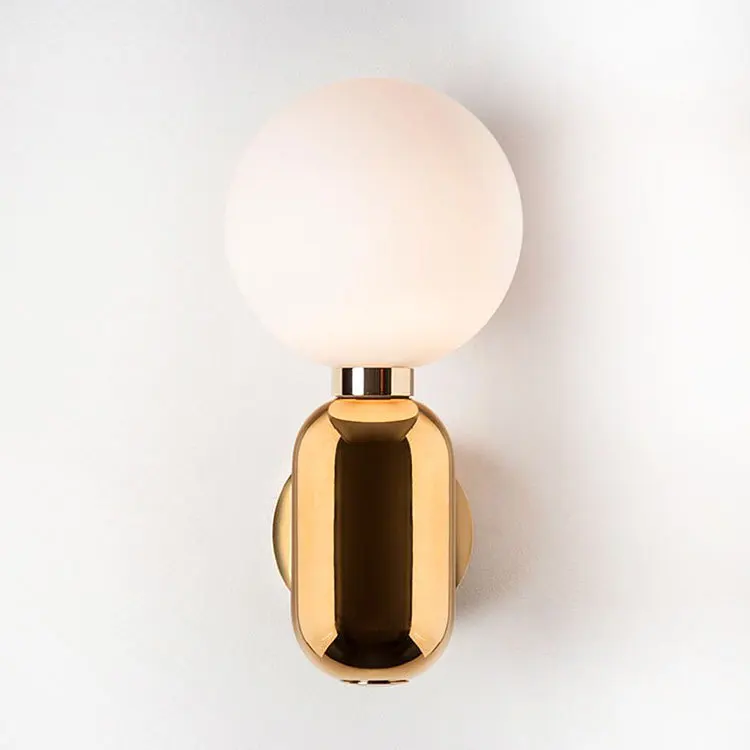 Современный фойе прикроватная тумбочка для спальни коридор настенный светильник бра стеклянный шар настенный светильник светодиодный