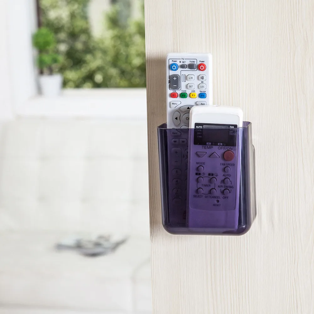 

Wall-Mounted Storage Box Organizer For Mobile Phone Toothpaste Air Conditioner Remote Control Universal Storage Holder