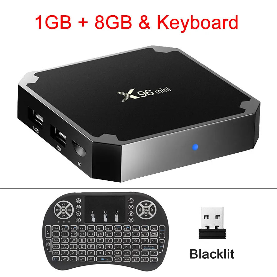 Xgody X96 Мини ТВ коробка Android 9,0 Smart tv BOX 2 Гб 16 Гб Amlogic S905W четырехъядерный 2,4 ГГц WiFi телеприставка ТВ приемник 4K HDR - Цвет: 1GB 8GB Keyboard