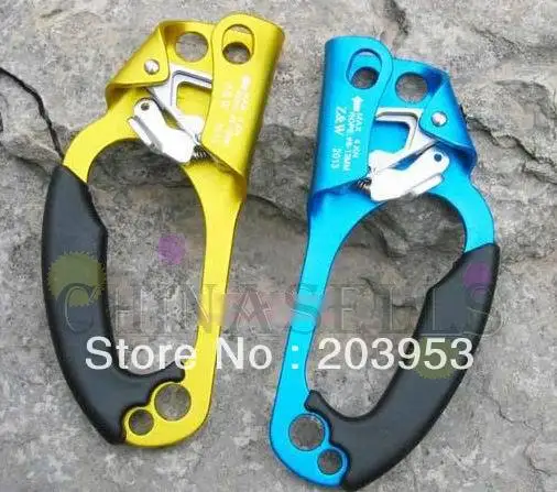

outdoor aid climb risers mountaineer climbing ascender tool anti-dropping device protector 8-12mm rope hand risers equipment