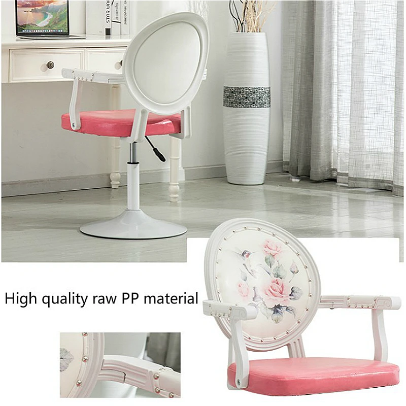 European Style Multi-function Bar Chair Lifted Household Dressing Stool with Backrest Rotated Creative Stable Nail Art Stool European Style Multi-function Bar Chair Lifted Household Dressing Stool with Backrest Rotated Creative Stable Nail Art Stool
