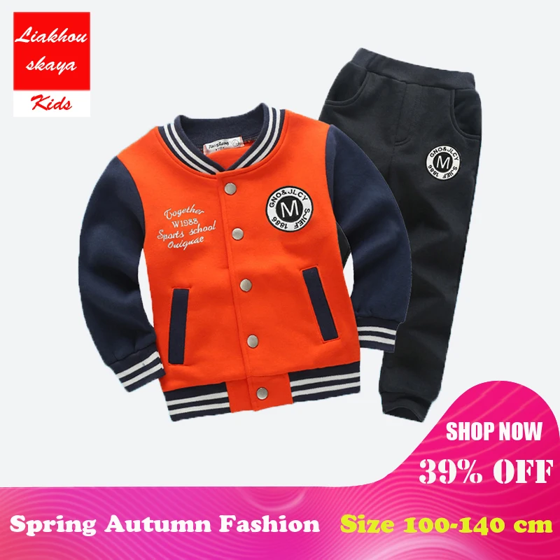 

Liakhouskaya 2018 Kids Clothes Sports Suit For A Boy Kids Clothes Children Clothing Tracksuit Baby Boys Set For Spring Autumn