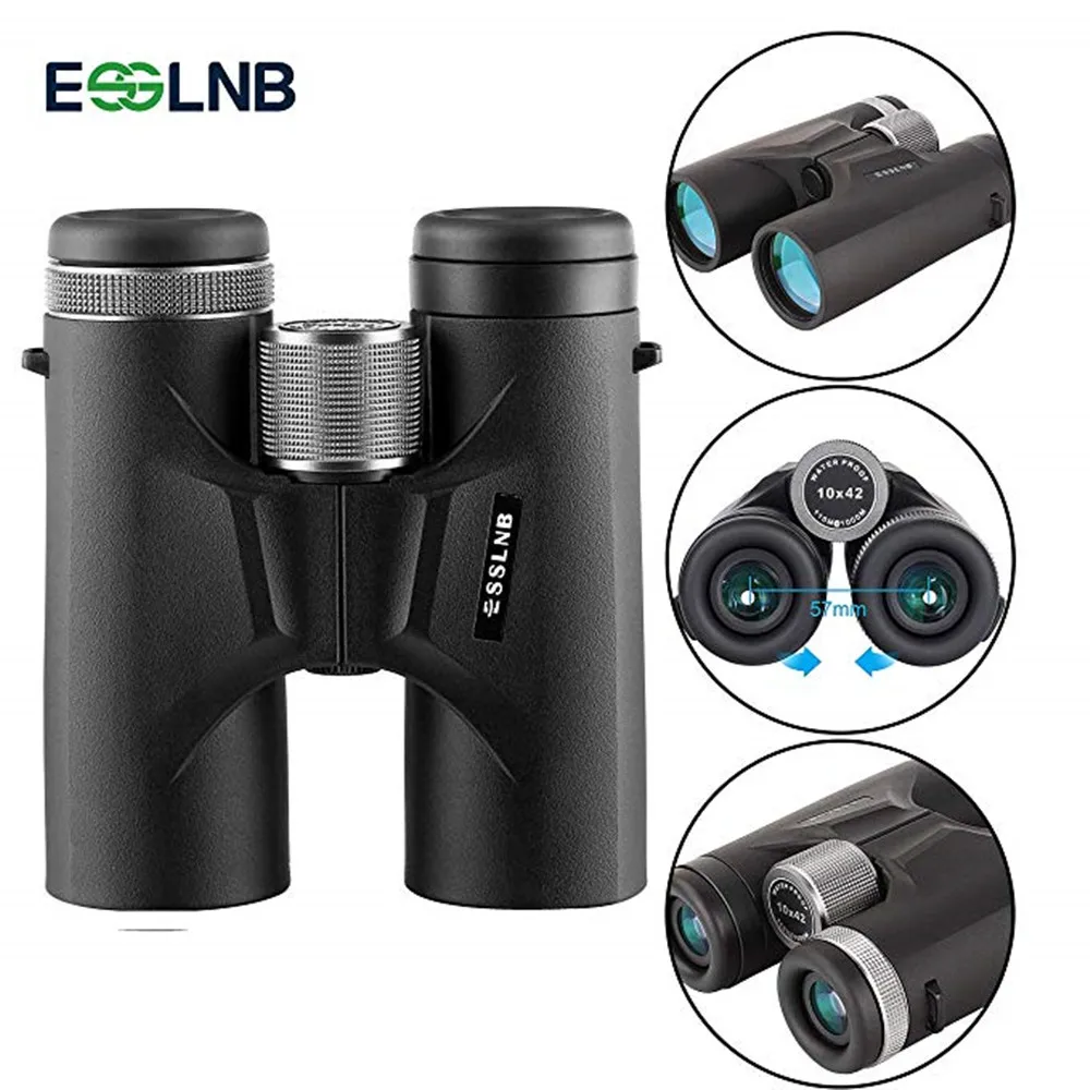 

10x42 HD Binocular Telescope Zoom Waterproof Nitrogen Telescopio Wide Angle Professional Binoculars For Bird Watch Hunting