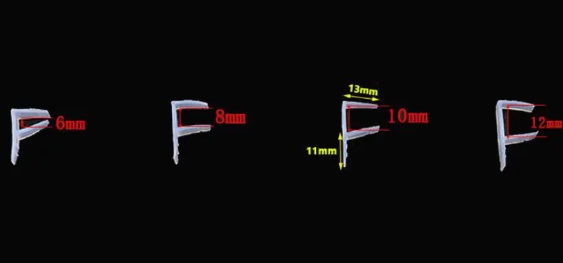 Высококачественная стеклянная дверная изоляция 5 M F U H, силиконовый резиновый для душа для дверей и окон в комнате уплотнение стекла, прокладка, прокладка для окон