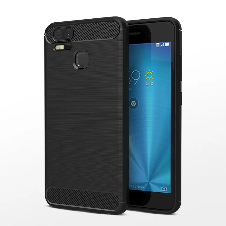 Для ASUS ZenFone 3 Zoom противоударный мягкий чехол из углеродного волокна для ZE553KL Z01HDA