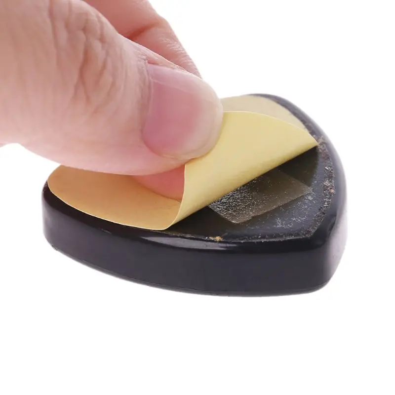 

1 pc Guitar Pick Holder Plastic Plectrum Case Mediator Quick Storage Self Adhesive Triangle Shape