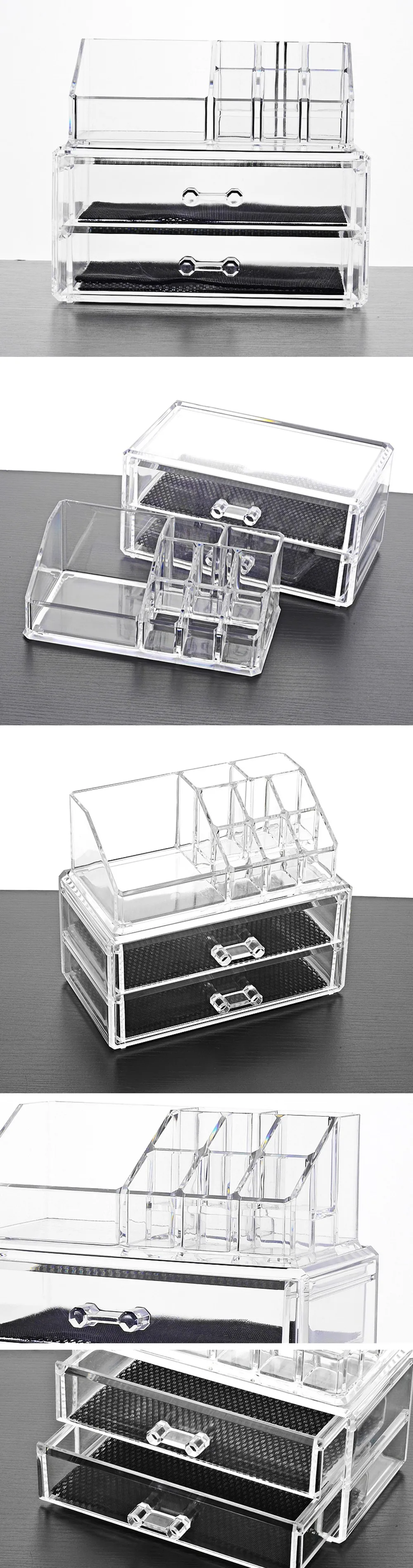 High Quality Clear Acrylic Cosmetic Jewelry Organizer Drawer Makeup Storage Insert Holder Box Free Shipping HG0024 (18)