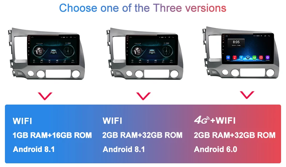 Sale AWESAFE 2 din Android 8.1 Car Radio Multimedia video player gps navigation For Honda Civic 2006 2007 2008 209 2010 2011 dvd 0