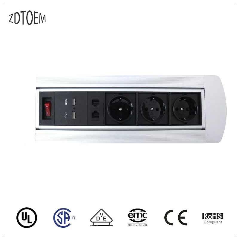 

zdPM-5 Silver Manual Socket / European power , USB Charger (offer customized)