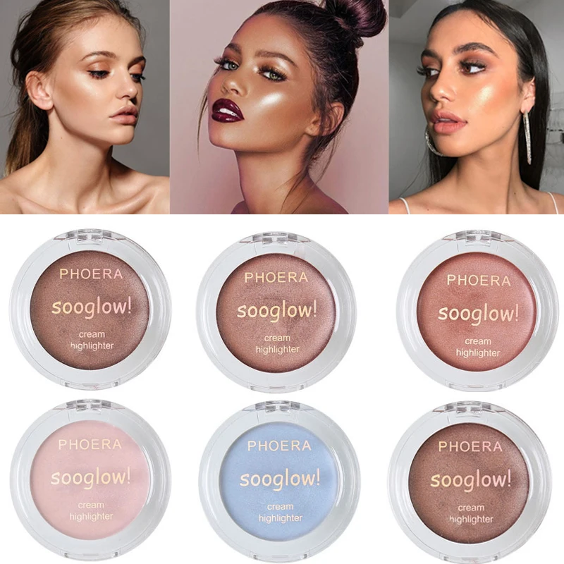 

PHOERA Sexy Iluminador Maquillaje Face Highlighter Cream Makeup Face High Gloss Body Paste Body Bronzer Highlight High Light
