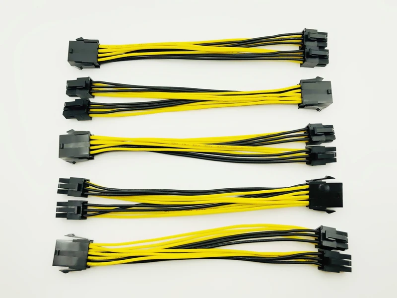 5 шт. 8 контактный к видеокарте двойной PCI E PCIe 6Pin адаптер питания разветвитель