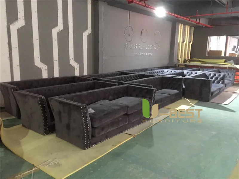 U-BEST furniture newest Fabric living room sofa Velvet designer sofa (8)