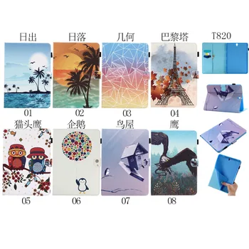 

Ultra Thin Slim Magnet Smart Sleep Print Stand PU Leather Coque Funda Cover Case For Samsung Galaxy Tab S3 9.7 T820 T825 Tablet