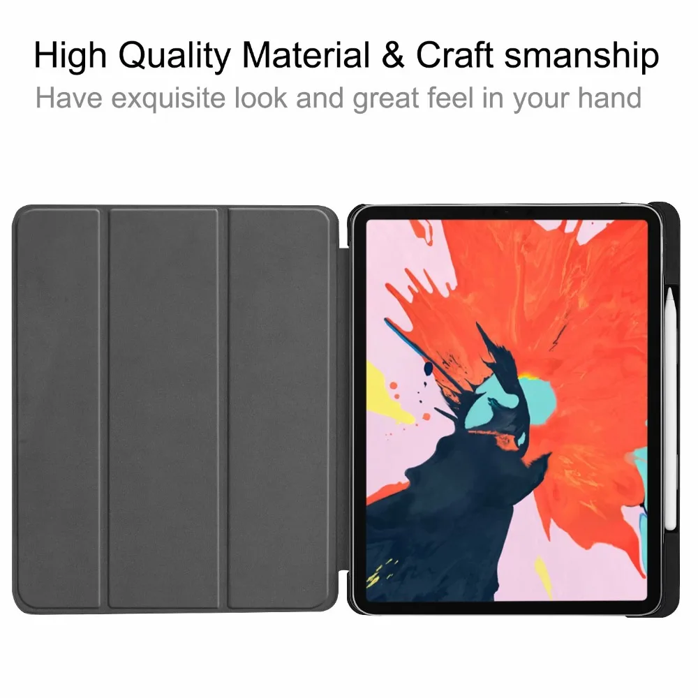 Магнитный чехол для iPad Pro 12,9 2018 tablet чехол с принтами smart cover для нового iPad Pro 12,9 ''funda с карандашом + ручка