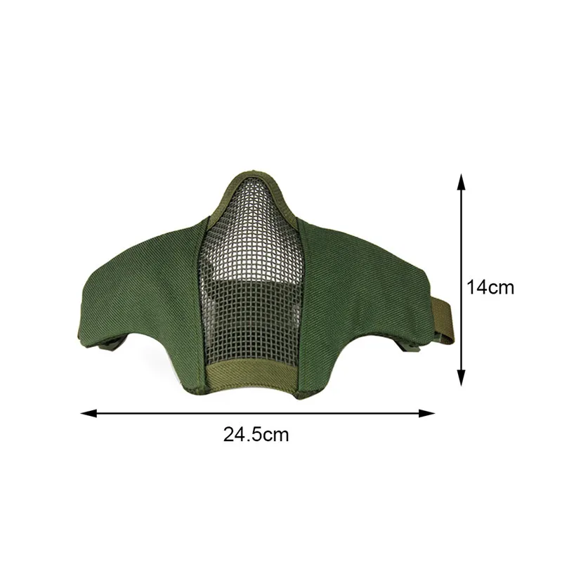 MrY велосипедная тактическая PDW металлическая сетка половина маска для лица Складная охотничья страйкбольная игра маски CS Защитная маска