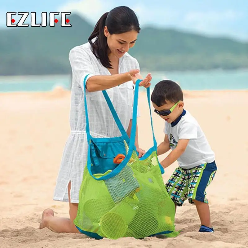 

Kids Baby Beach Bag Sand Away Carry Beach Treasures Toys Pouch Tote Mesh Childrens Storage Bag Camping Tool Organizer HQT7546