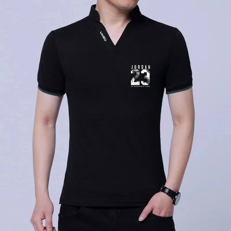 

M-5XL New Men's Polo Shirt High Quality Men Cotton Jordan 23 Printing Short Sleeve shirt jerseys Summer Mens polo Shirts