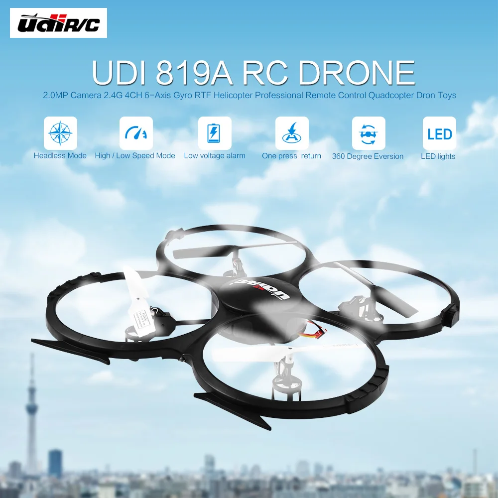  HOT Udi 819A RC Drone With 2.0MP Camera 2.4G 4CH 6-Axis Gyro RTF Helicopter Professional Remote Control Quadcopter Dron Toys 