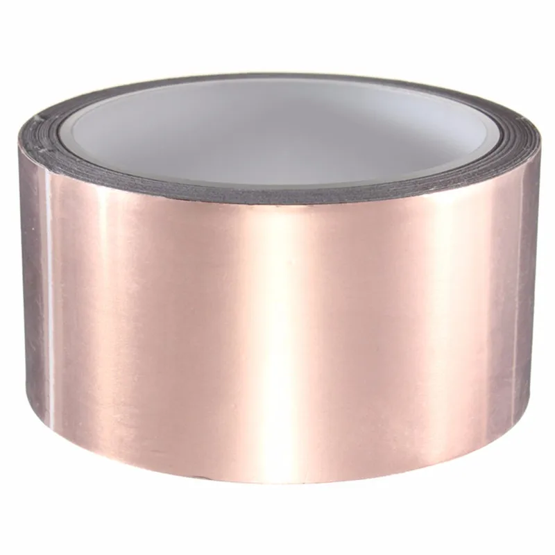

50mm x10M Adhesive Single Face Electric Conduction Copper Foil Tape Heat Resist Tape EMI Shielding Guitar Slug And Snail Barrier