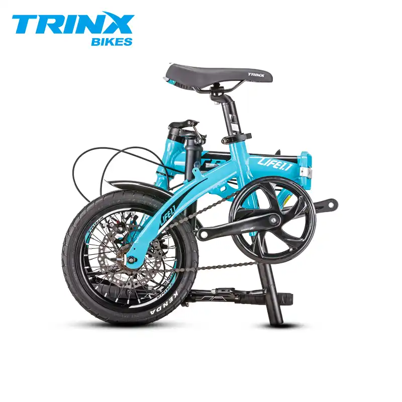 TRINX Folding Bike 14" Aluminum Alloy Folding Bicycle F/R Disc Brakes
