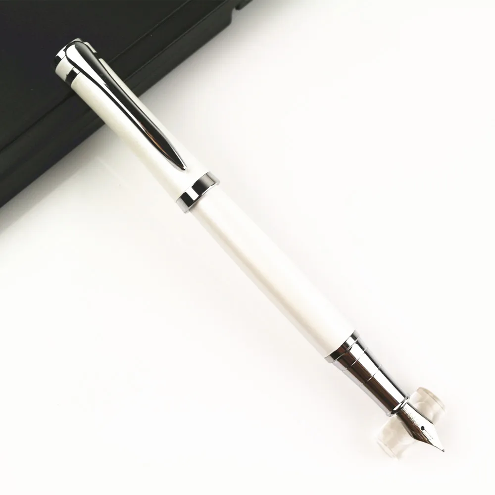 Baoer 3035 благородный Жемчуг Белый Бизнес Офис Средний Перьевая ручка лучший подарок для учителя
