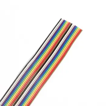

1.27mm Spacing Pitch 20P Flat Color Rainbow Ribbon Cable Wire Dupont Line