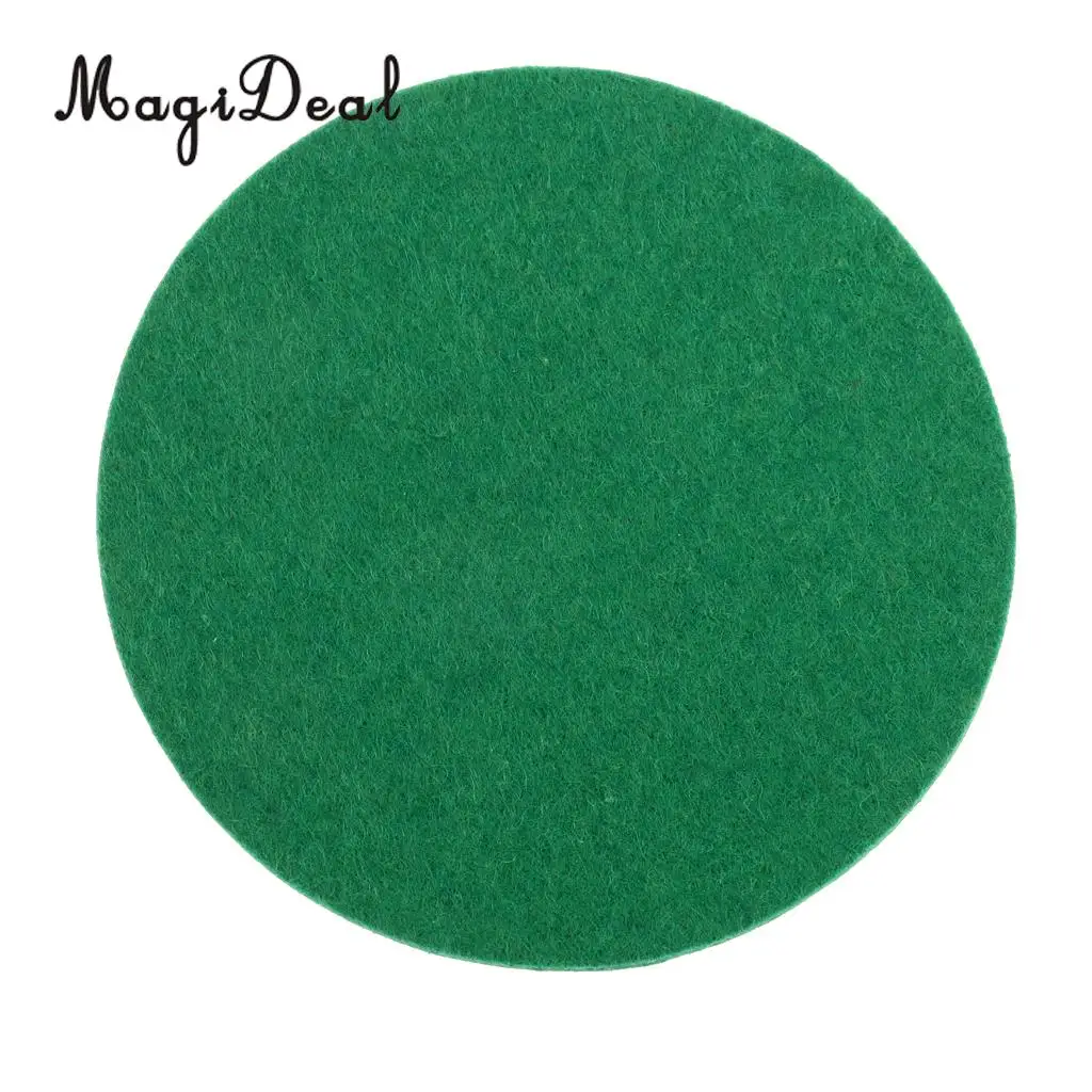 MagiDeal 6 Pieces Air Hockey Table Felt Pushers Replacement Felt Pads Green 94mm