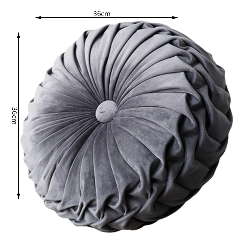 Круглая подушка для сиденья в европейском стиле, подушка для дивана или подушка для дивана, бархатная ткань, подушка для сиденья тыквы 36X36X11 см