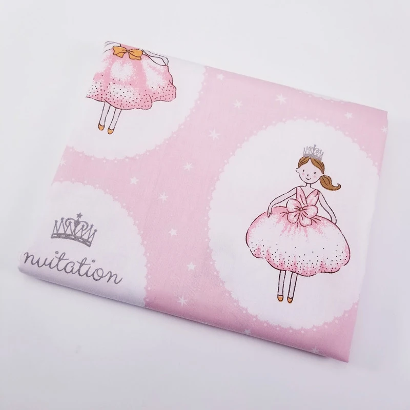 

2018 New Printed Princess Baby Twill Cotton Fabric Patchwork Cloth for DIY Sewing Quilting Fat Quarters Material For Baby&Child
