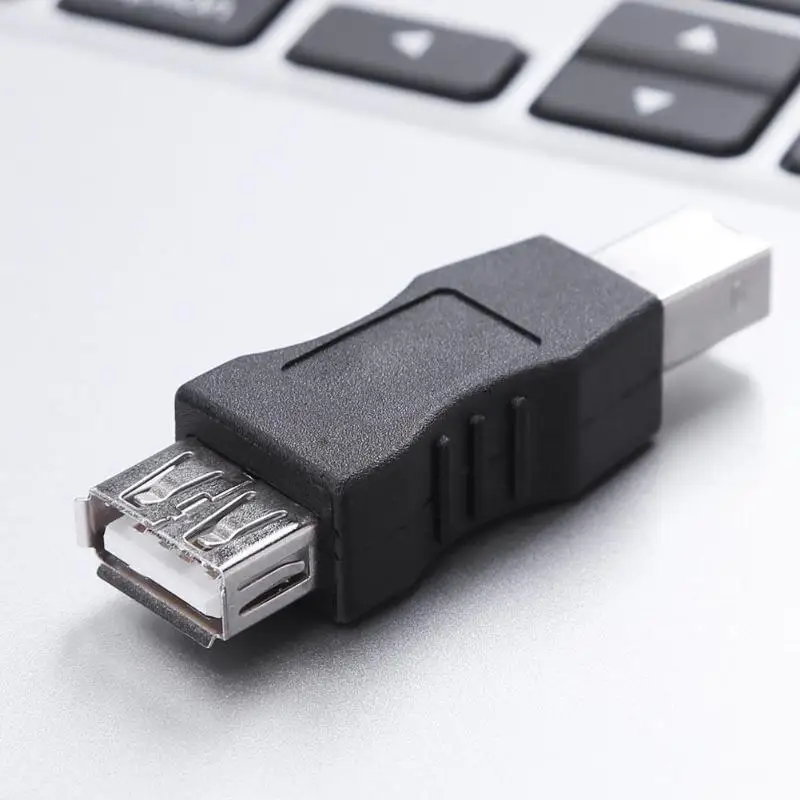 USB 2 0 A гнездо в B разъем адаптера конвертер AF BM Мини Портативный черный адаптер для