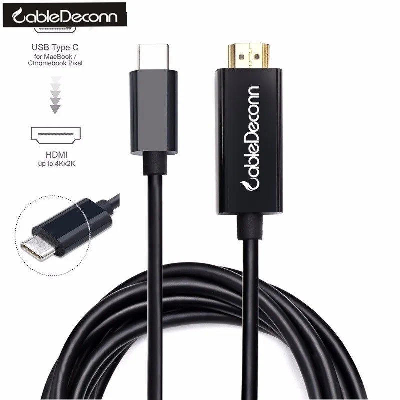 USB C 3 1 Type Thunderbolt Male to HDMI 4K 60HZ Кабель адаптер для Mac book & Laptop Google Chromebook Pixel|hdmi male|to