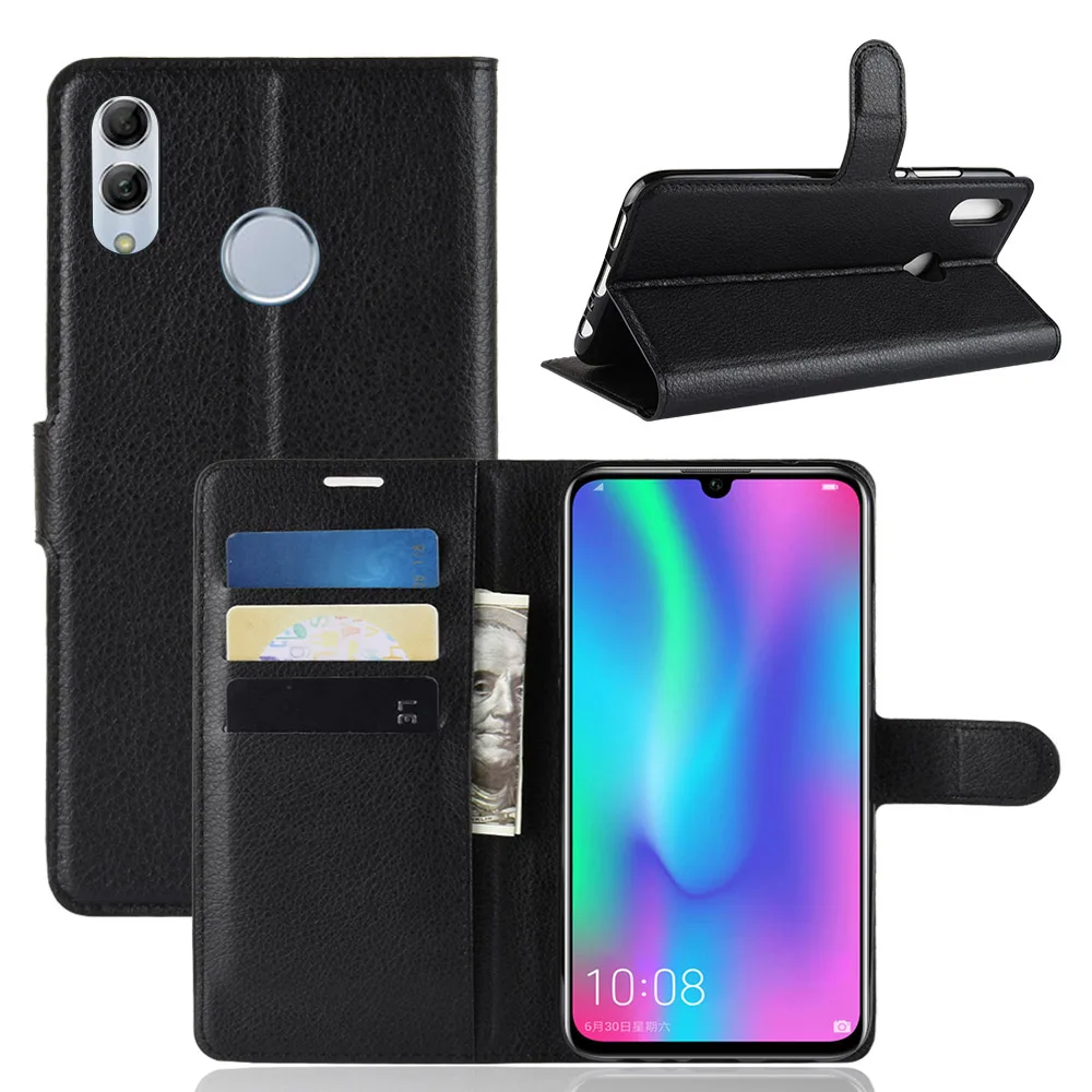 Baiscxst Luxury Leather Flip Case For Huawei P Smart 2019 Stand Book Wallet Honor 10 lite Cover Coque On Phone Bags | Мобильные