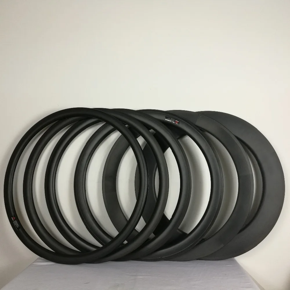 Clearance free shipping 700C carbon rims 20mm 30mm 35mm 38mm 45mm 50mm 55mm 60mm 88mm clincher carbon rim 700C bicycle rims 7