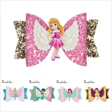 Дюймовочка принцесса заколки для волос блестящие банты для волос с зажимом для танцевальной вечеринки бант заколка для волос аксессуары для волос для девочек