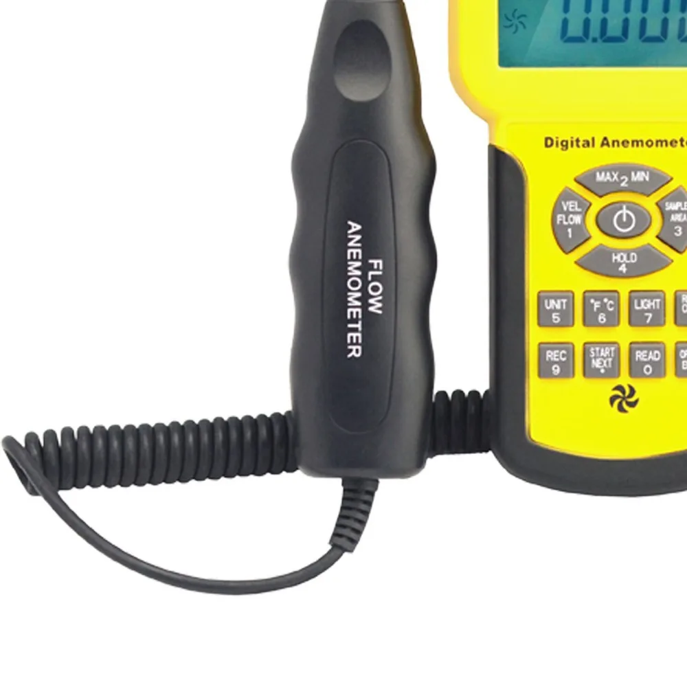HoldPeak HP-846A цифровой анемометр счетчик Анемометр объема воздуха ручной с регистратором данных и чехол для переноски