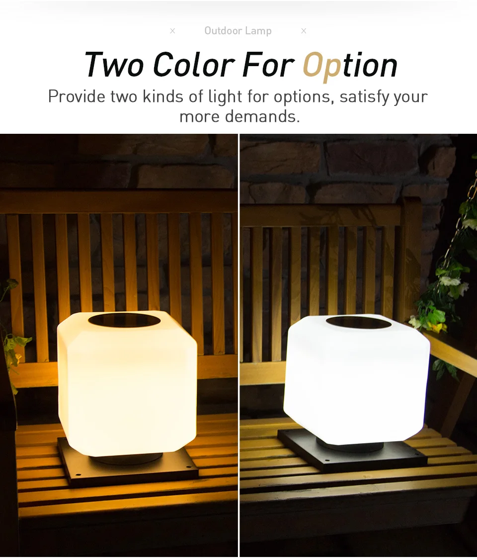 Lâmpada ao ar Movido a Energia Iluminação de Segurança à Prova Água para o Pátio Coluna Livre Solar Jardim Luzes Decorativas Pilar Post Cap Lamp d' Villa 7 Energia Solar Jardim Luzes Decorativas Pilar Post