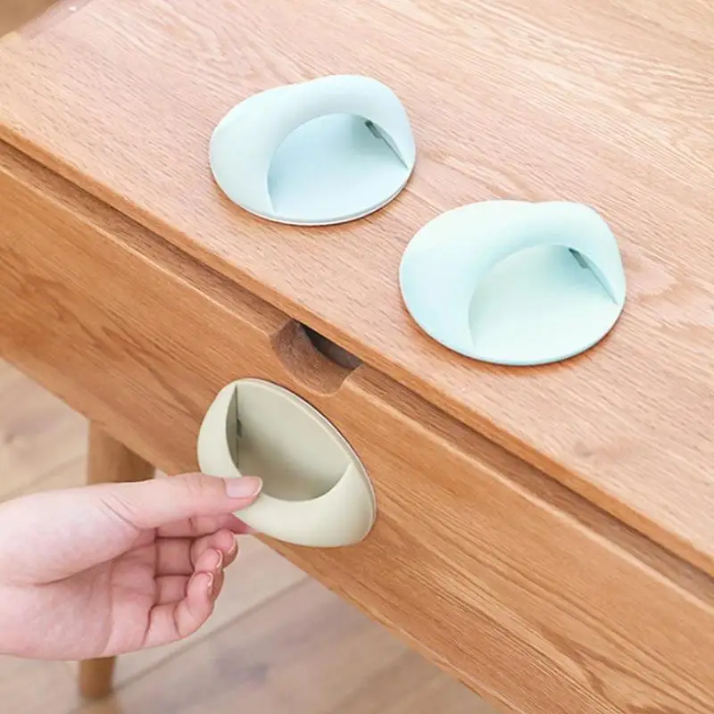 

1Pcs Door Window Handle Round Self-stick Window Latch Convenient Helper For Kitchen Cabinet Drawer