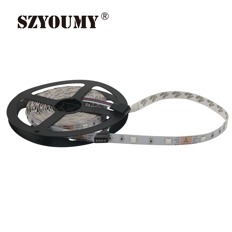 Светодиодная лента от szyoumy 5050 5 м 150 светодиодов DC12V 30LED/M Гибкая лампа Tiras не