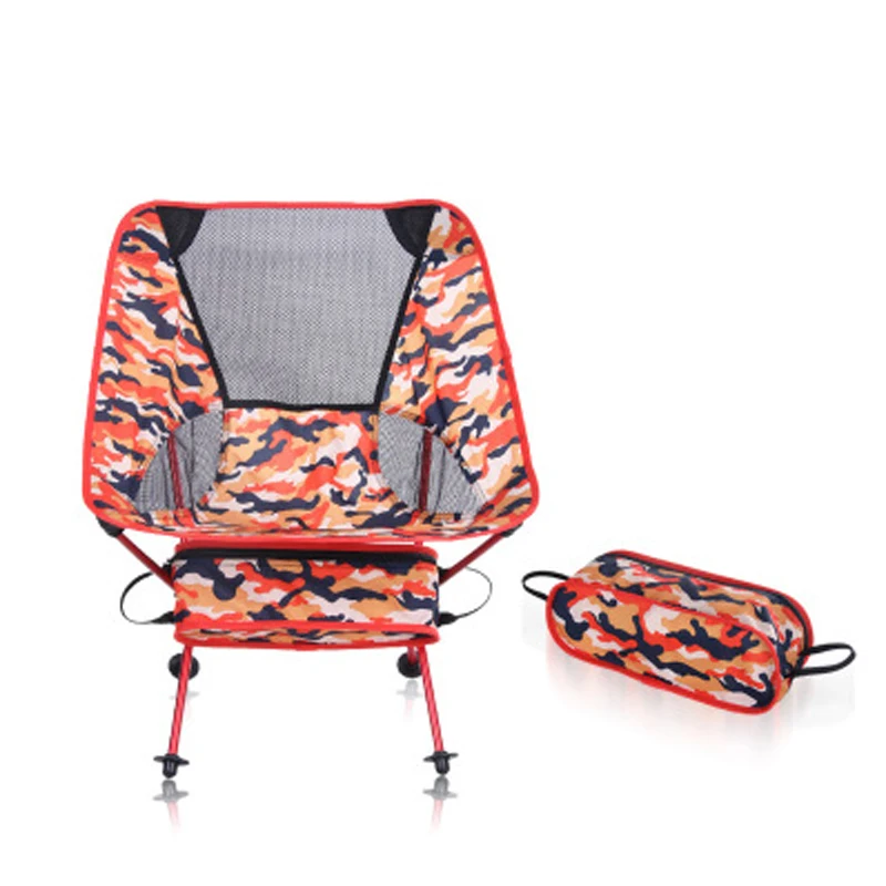  New outdoor camping folding chair camouflage Oxford cloth fishing chair ultra light portable leisur