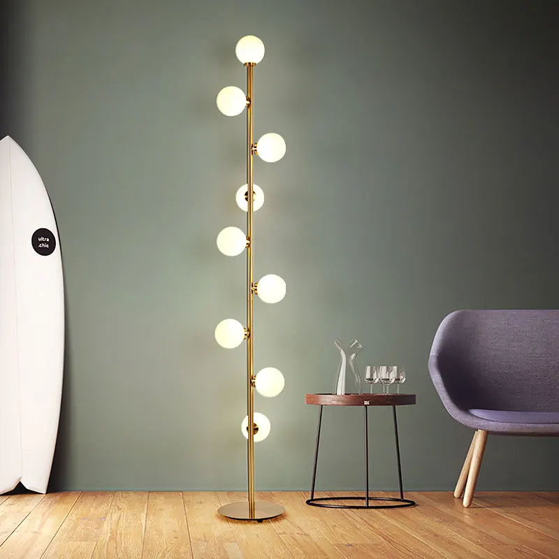 Modern LED Living Room Standing Lamp Nordic Simple Glass Ball Floor Lamp Home Deco Lighting Fixtures Bedside Lamps (9)