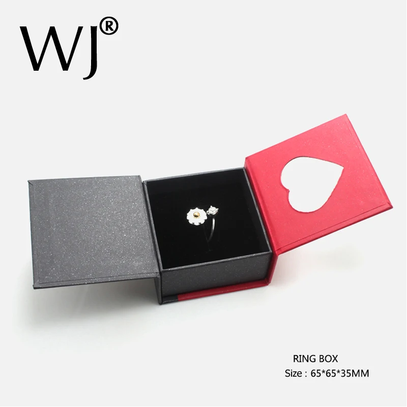 

Fancy Jewelry Ring Box Storage Case Romantic Heart Shaped Proposal Engagement Coin Gift Charm Jewelry Display Holder Organizer