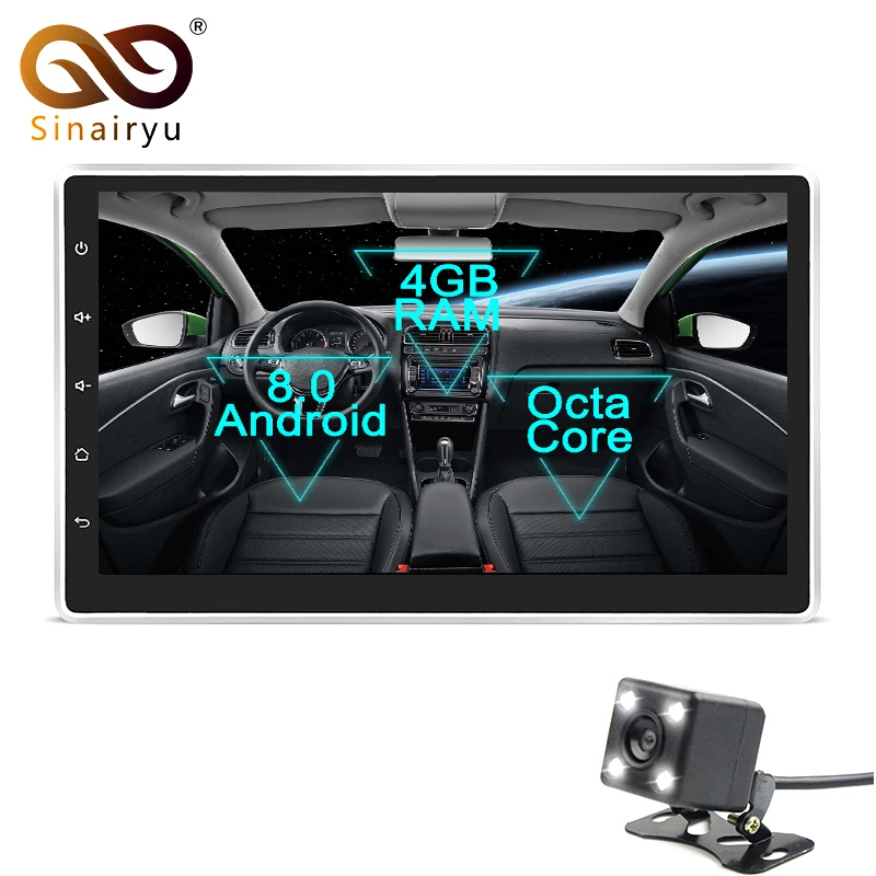 Sinairyu Android 8 0 Octa Core 10 1 Car DVD Player for Universal 2 Din GPS