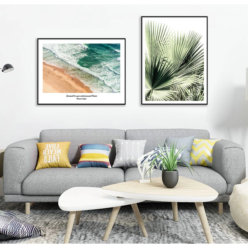 Cactus Canvas Painting Plant Prints Sea Side Wall Art Poster and Print Decorative Picture for Living Room Home Decor (6)