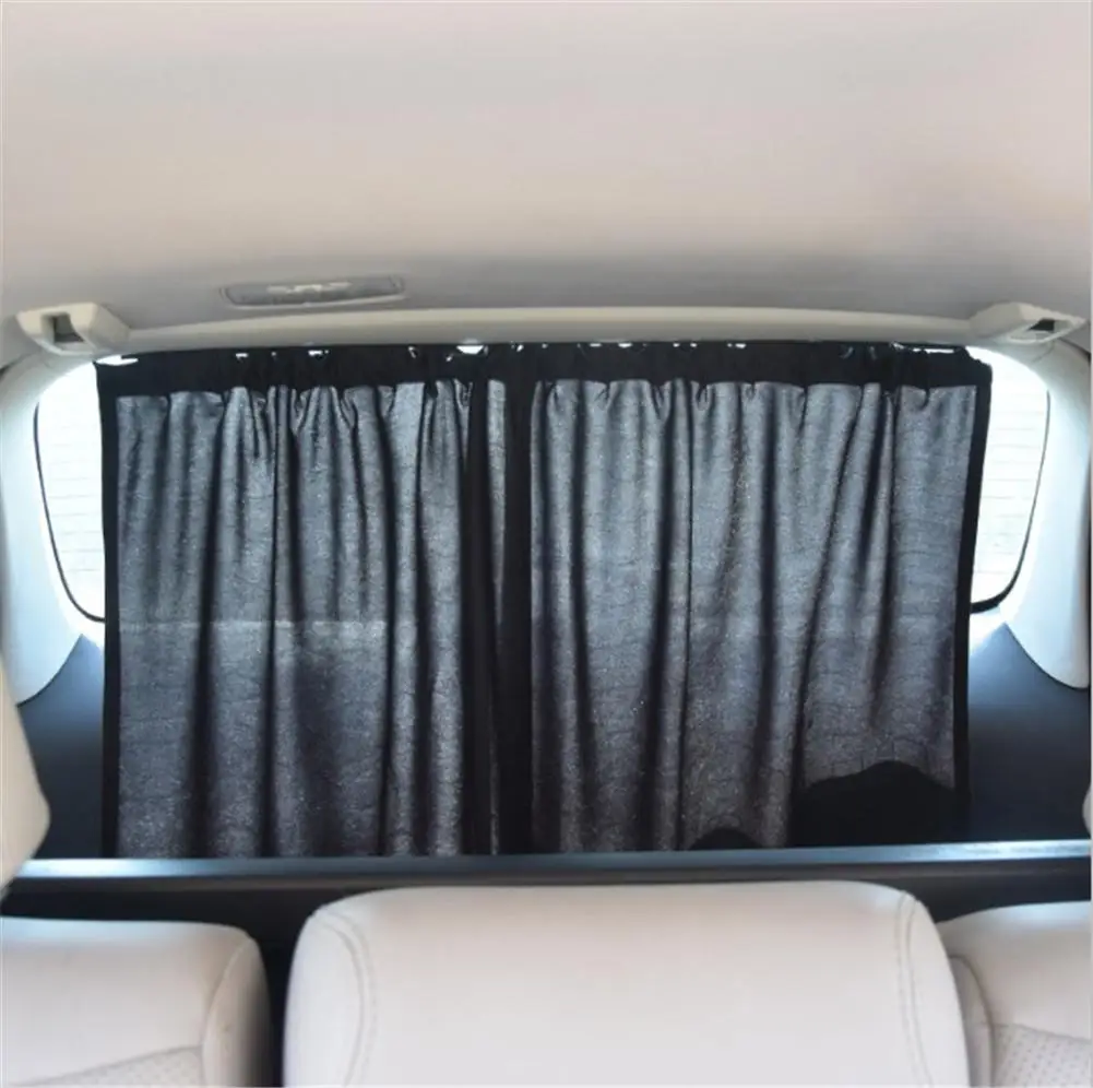 

Adjustable Rear Windshield Car Curtain with Aluminum Alloy Track Car Sun Shade UV Protection Rail Car Window Sunshade Cloth Part