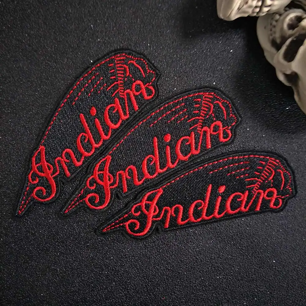 

indian patch for Jacket backing, punk motorcycle embroidery skeleton biker badge, skull patch Garment Accessory