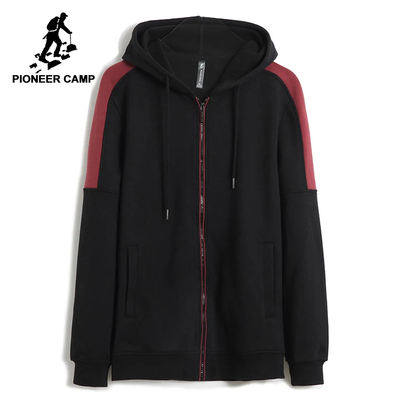 Мужская куртка Pioneer Camp теплая флисовая высокого качества с капюшоном в стиле