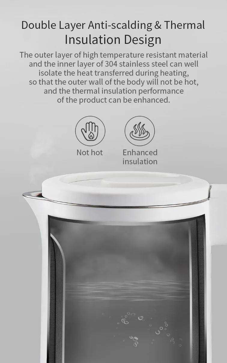 YOUPIN SOLISTA S06-W1 0.6L/1000W небольшой Электрический чайник 110 V-220 V Кухня воды чайник устройство для кипячения