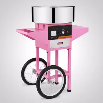 

COTTON CANDY MACHINE + CART STAINLESS STEEL STORE FLOSS MAKER STRONG PACKING