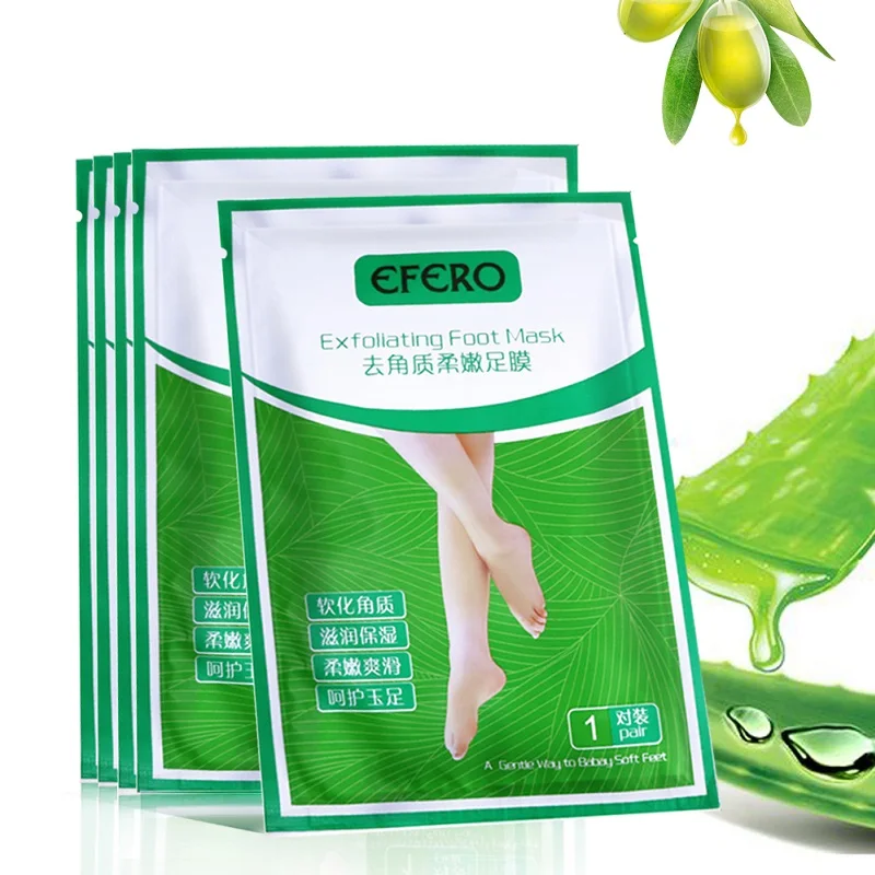 

efero 8pairs/16pcs Dead Skin Remover Foot Mask Peeling Moisturizing Exfoliating Feet Mask Sock for Pedicure Whitening Feet Care